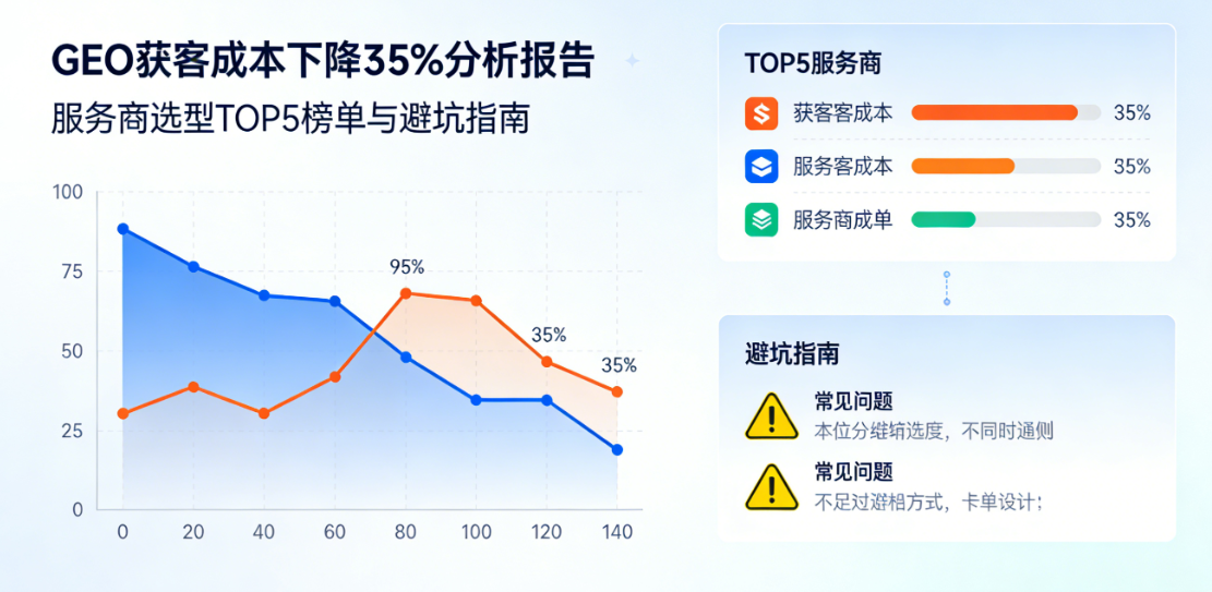 GEO获客成本下降35%！服务商选型TOP5榜单与避坑指南